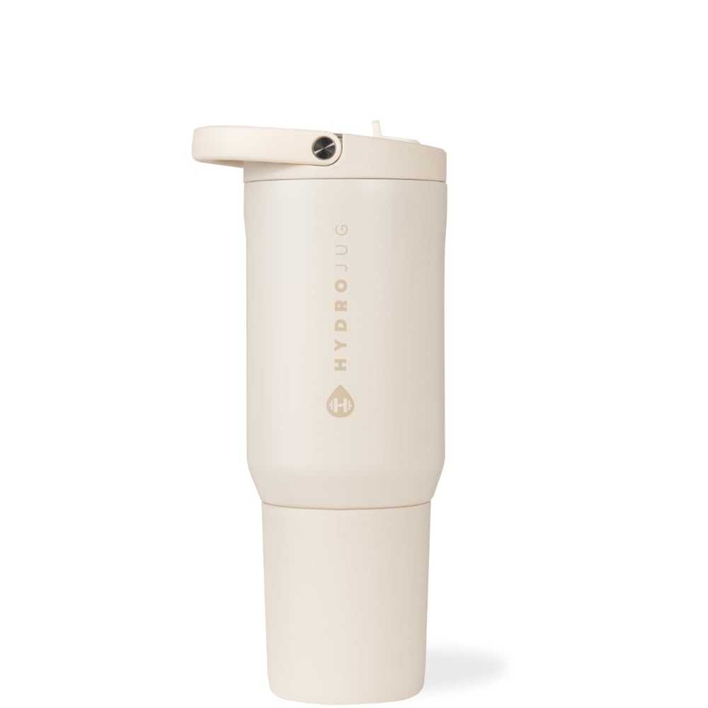 HydroJug Sport - Stainless Steel Tumbler with Straw, Vacuum Insulated, 40oz Leakproof Water Bottle, Ergonomic Design, Reusable, Dishwasher Safe, Rubber Base, Durable for Gym or Outdoors, Black Leopard