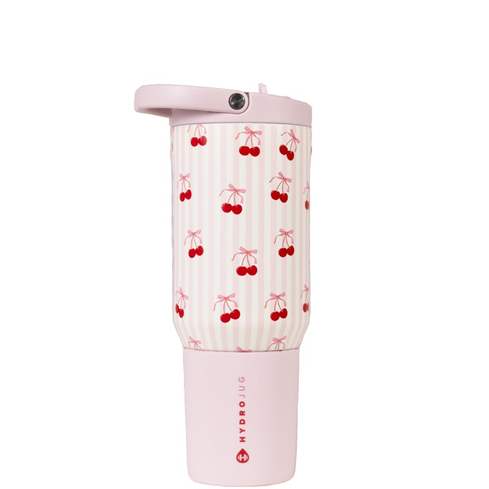 HydroJug Sport - Stainless Steel Tumbler with Straw, Vacuum Insulated, 40oz Leakproof Water Bottle, Ergonomic Design, Reusable, Dishwasher Safe, Rubber Base, Durable for Gym or Outdoors, Black Leopard