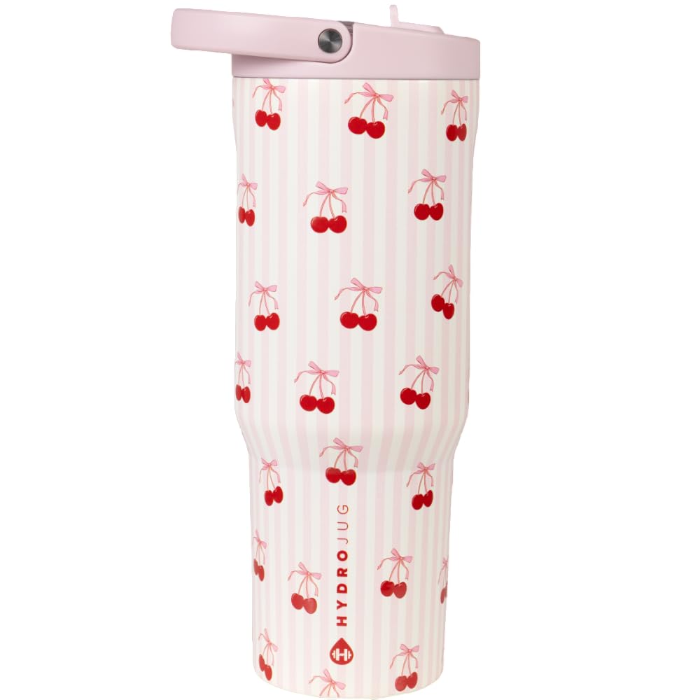 HydroJug Sport - Stainless Steel Tumbler with Straw, Vacuum Insulated, 40oz Leakproof Water Bottle, Ergonomic Design, Reusable, Dishwasher Safe, Rubber Base, Durable for Gym or Outdoors, Black Leopard