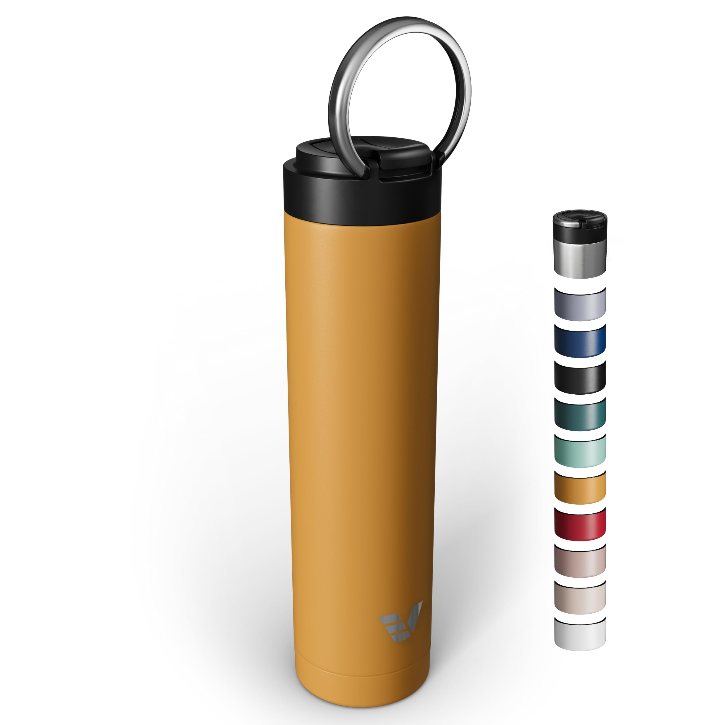 Super Maxi Stainless Steel Water Bottle 36oz - Double wall vacuum insulated | Integrated carry handle | leak proof flip top lid | Lightweight & stylish - Black