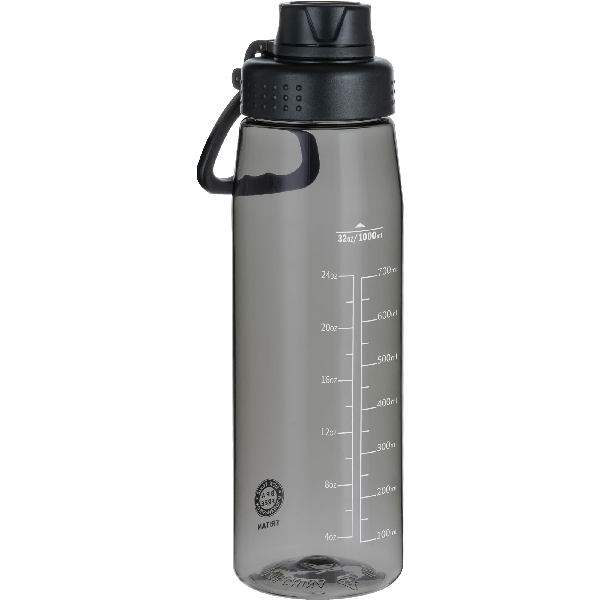 Water Bottle 32oz, clear water bottle with Spout Lid and Carry Handle, Reusable, Tritan, BPA Free, Hiking Water Bottle Suitable for Travel, Outdoors, Gym, Travel, Home, School (Clear)