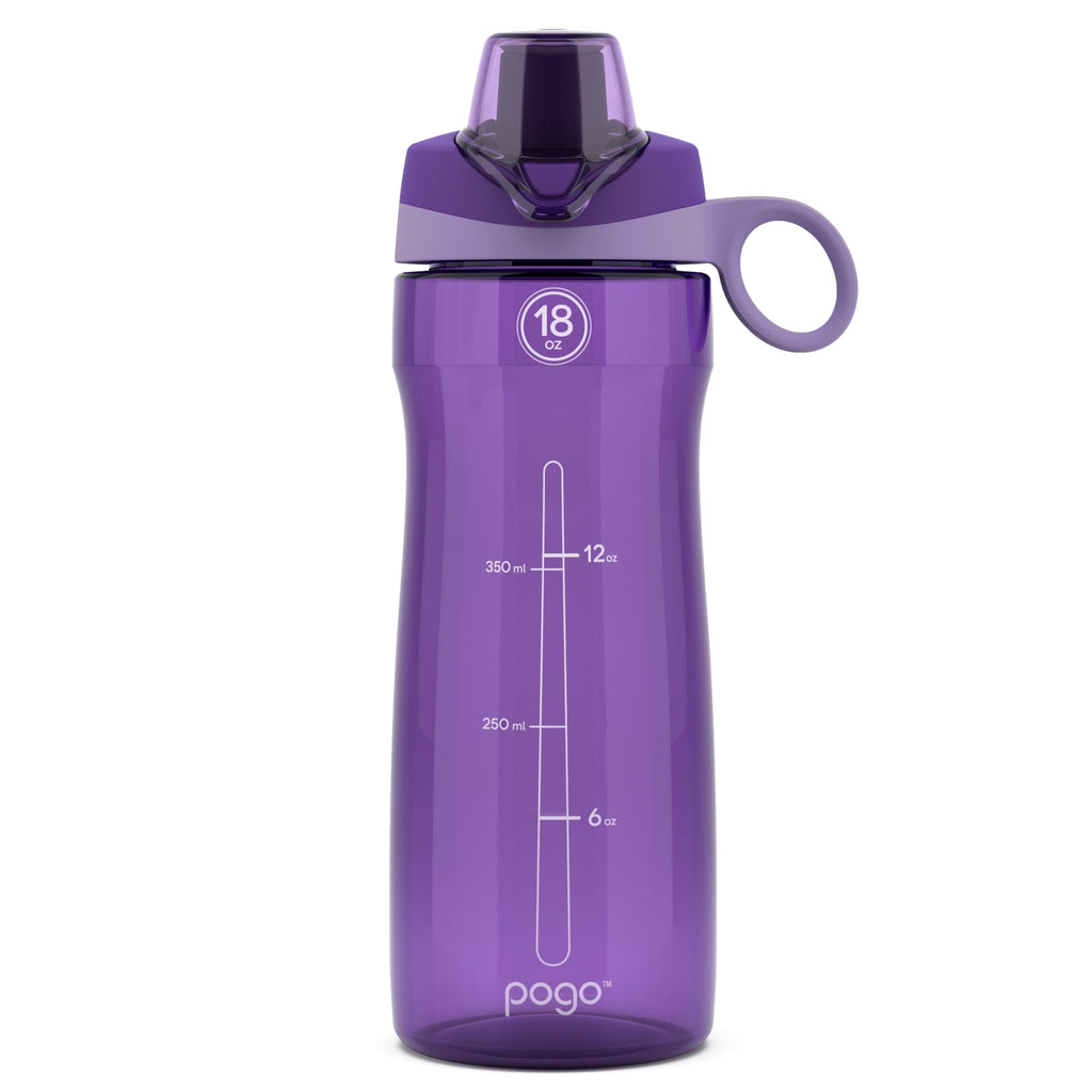 Pogo BPA-Free Tritan Plastic Water Bottle with Chug Lid, 32 Oz, Grey