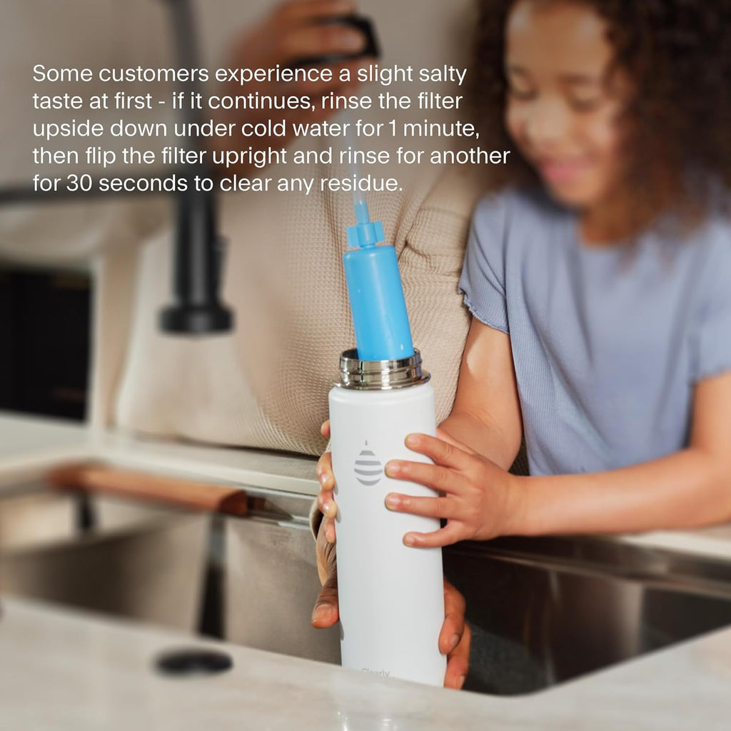 Clearly Filtered Water Bottle | Removes 220+ Contaminants, Double-Wall Insulated Stainless Steel, BPA/BPS Free, Phthalate Free, Filters Flouride Lead Chlorine (32oz, Evergreen)