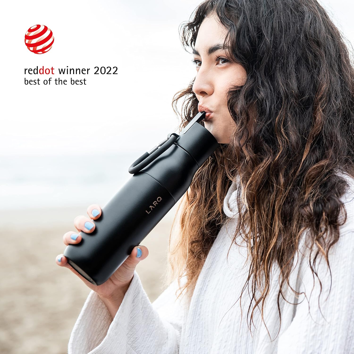 LARQ Holiday Bundle Set Bottle Filtered Insulated Water Bottle 17oz + 25oz | Reusable Bottles, Travel Friendly, BPA Free